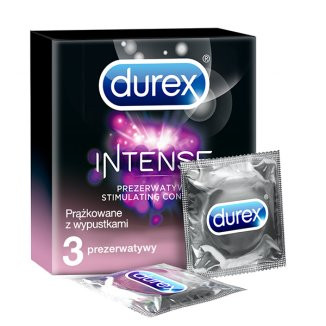 Durex Intense, prezerwatywy, 3 szt.