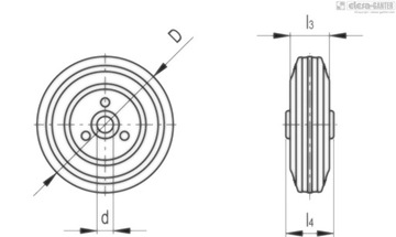 Промышленное колесо Elesa+Ganter RE.E3-100-RBL