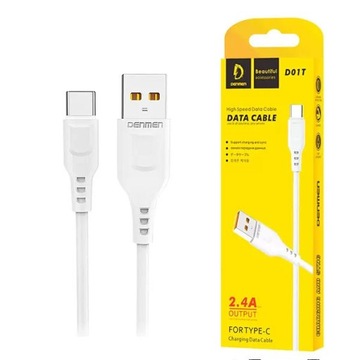 KABEL PRZEWÓD USB TYP-C ŁADOWARKA 2,4A 1M SZYBKIE ŁADOWANIE + DANE