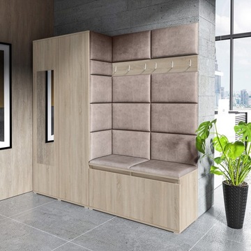 Garderoba CLEO sonoma przymierzalnia, panele T05 brąz