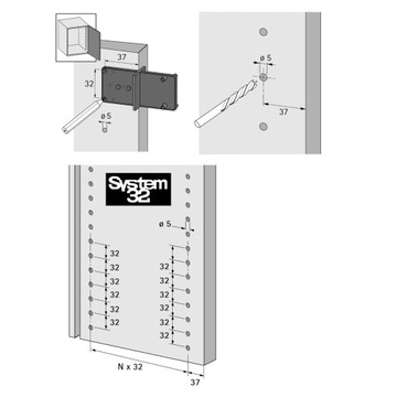 Шаблон для маркировки отверстий Hettich MultiBlue