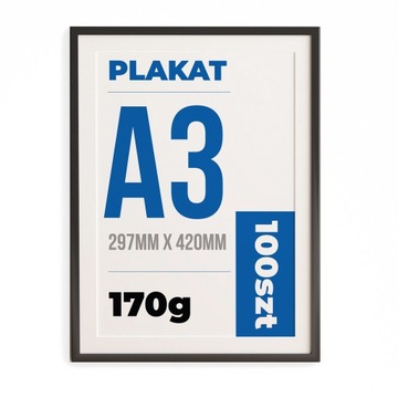 PLAKATY A3 Kreda 170g 100 sztuk