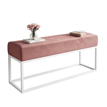 Ławka tapicerowana loft CANDY II biały stelaż 110
