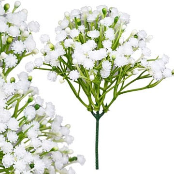 SZTUCZNA GAŁĄZKA PIK GIPSÓWKA KASZKA BIAŁA GAŁĄZKA DEKORACYJNA STROIK 23cm