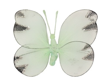 MOTYL zielony MOTYLEK dekoracja do powieszenia na firankę 15 cm