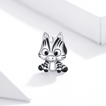 Charms SŁODKA ZEBRA zawieszka srebro S925