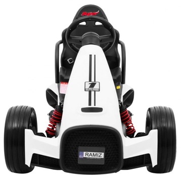 Gokart na akumulator Bolid XR-1 dla dzieci Biały + Regulowana kierownica