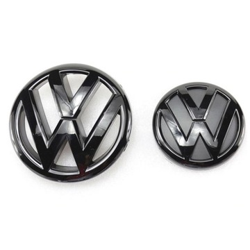 VW GOLF MK 6 VI ZNACZEK EMBLEMAT LOGO CZARNY KOMPLET PIANO BLACK W GRILL