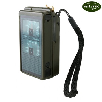 Mil-Tec Tourist Compass 10in1 Многофункциональная линейка-лупа Оливковая зажигалка