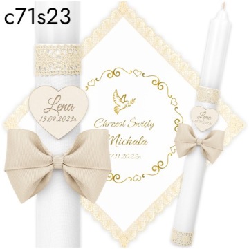 Халат для крещения и свеча, набор из 2 коробок для свечей IHS Baptism Candle