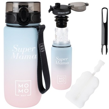 OUTLET BUTELKA NA WODĘ BIDON Z SITKIEM NA TRENING 600ML BPA FREE TRITAN