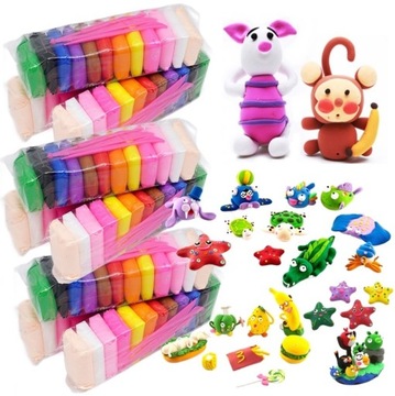 Вспененный пластилин ПОЛИМЕРНАЯ ГЛИНА 96 шт.