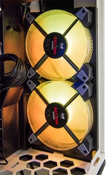 DOBRA OBUDOWA PC MINI TOWER BLACK GAMING USB LED OKNO RGB