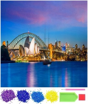 HAFT DIAMENTOWY MOZAIKA DIAMENTOWA 5D SYDNEY