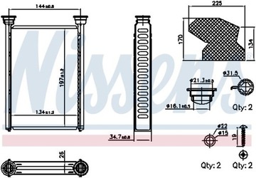NISSENS 707309 NÁHRADA TEPLÁ TOPENÍ INTERIÉR