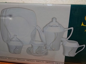 Набор для завтрака, фарфоровый кофейный сервиз