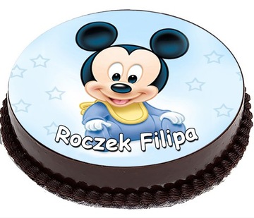 OPŁATEK NA TORT 6 ROCZEK MYSZKA MICKEY 20cm