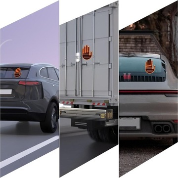 Светодиодный индикатор жестов HAND для среднего пальца заднего стекла автомобиля + ДИСТАНЦИОННЫЙ