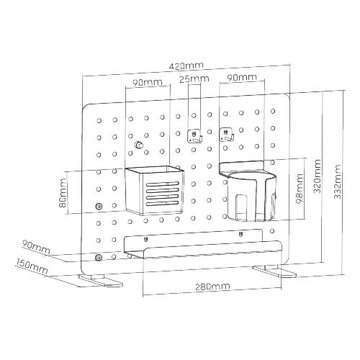 Perforowany wieszak uchwyt biurkowy gamingowy