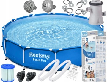 ZESTAW OKRĄGŁY BASEN STELAŻOWY BESTWAY 305x76CM