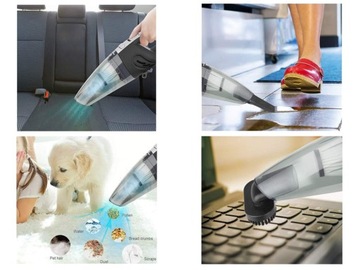 ODKURZACZ RĘCZNY BEZPRZEWODOWY BEZWORKOWY SAMOCHODOWY DOMOWY + TORBA ETUI