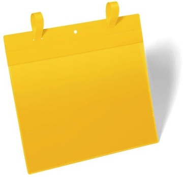 50 x ZAWIESZKI MAGAZYNOWE Z PASKAMI A4 POZIOME 297 X 210 MM Durable, żółte