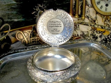 САМАЯ КРАСИВАЯ ПОСЕРЕБРЕННАЯ САХАРНИЦА НЛО С ЛОЖКОЙ ПОДАРОК ​​БАБУШКЕ