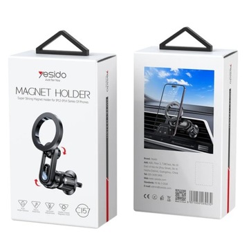 Магнитный держатель для автомобиля с решеткой, ПОВОРОТНЫЙ, с MagSafe - iPhone