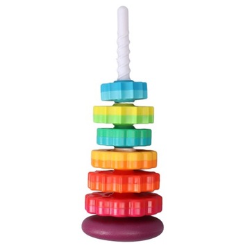 Zabawka Spin Stack Plastikowe kolorowe koło