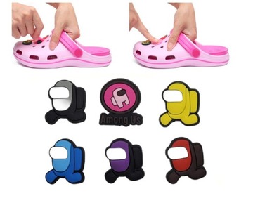 PRZYPINKI PIN ozdoby DO BUTÓW typu KROKS CROCS AmongUs Among Us w2 6szt