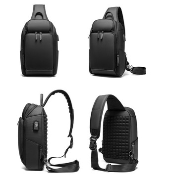 Plecak na jedno ramię laptop tablet USB (I305)