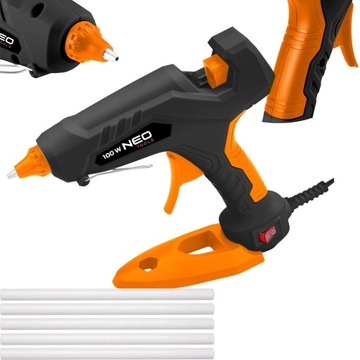 ГОРЯЧИЙ КЛЕЙНЫЙ ПИСТОЛЕТ NEO 100ВТ ДЛЯ КАРТРИДЖЕЙ ДИАМ. 11мм 17-097 +5 КЛЕЙ