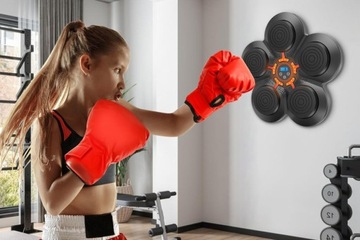 МУЗЫКАЛЬНЫЙ БОКСЕРСКИЙ МАШИНА НА ТРЕНИРОВОЧНОЙ БОКСЕРСКОЙ СТЕНЕ + БОКСЕРСКИЕ ПЕРЧАТКИ