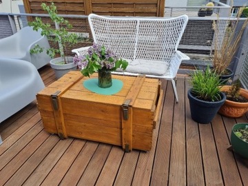 Сундук военный 92х50х18, массивный, ручки стальные.