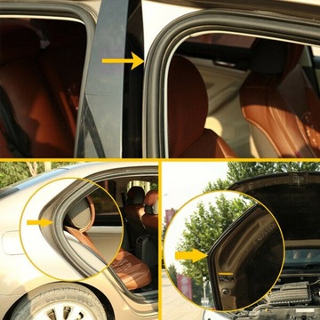 РЕЗИНОВАЯ ПРОКЛАДКА ДЛЯ ДВЕРЕЙ АВТОМОБИЛЯ, САМОКЛЕЯЩАЯСЯ, L-БУКВА, ЧЕРНАЯ