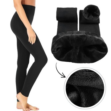 OCIEPLANE LEGGINSY DAMSKIE z Futerkiem M/L LEGINSY