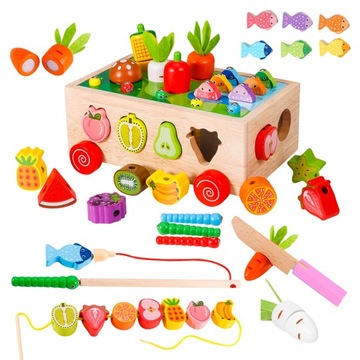 Montessori Sorter Klocków Złap Robaczka Układanka