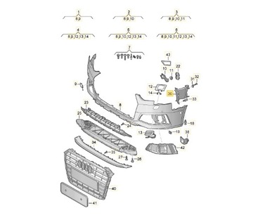 Kierownica powietrza lewa AUDI A4 B9 8W0121763D