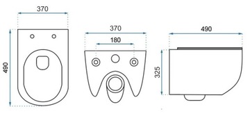 Тонкий белый подвесной унитаз Carter без оправы