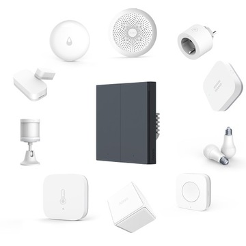 ПЕРЕКЛЮЧАТЕЛЬ AQARA H1 ВЫКЛЮЧАТЕЛЬ СВЕТА 2 КНОПКИ SMART HOMEKIT ZIGBEE EU