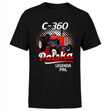 KOSZULKA MĘSKA Z NADRUKIEM TRAKTOR ROLNIK NA URODZINY PRL C-360 3XL