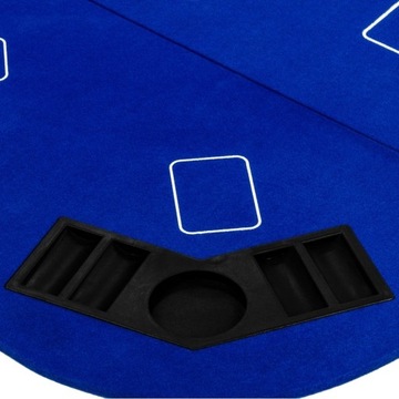 MATA DO POKERA PROFESJONALNE ROZDANIE NIEBIESKA 160x80CM POKER KASYNO
