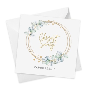 ZAPROSZENIA NA CHRZEST WIANUSZEK MINIMAL 10szt