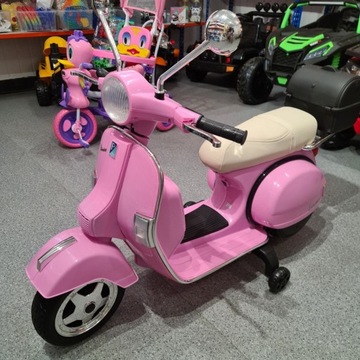 Мотоциклетный самокат Vespa на аккумуляторе, розовый