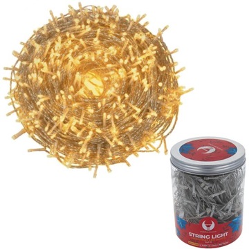 Lampki LED na choinkę świąteczne światełka dekoracje ozdoby iluminacje 14m