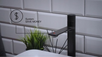 POLSKA Bateria umywalkowa wysoka CZARNA black CLICK ON - VALVEX