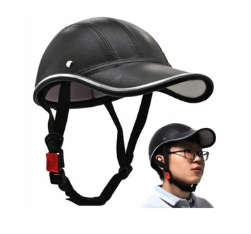 Czapka Z Daszkiem Na Kask Motocyklowy 55-62 Czarny