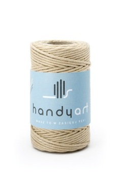 Sznurek do makramy bawełniany cappuccino 2mm 60m