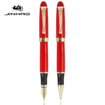 2PCS/Lot JINHAO X450 Metal Fountain Pen Luxury Iraurita Gold Clip 0.5MM