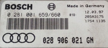 Контроллер 028906021GN 0281001659/660 БЕЗ ИММО
